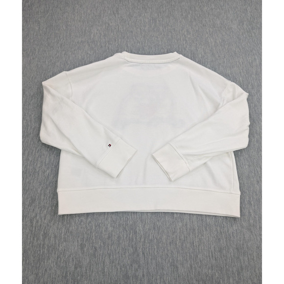 Tommy Hilfiger Sweatshirt Womens Medium Polar Bear Heart Crewneck Pullover Cute - Picture 2 of 13